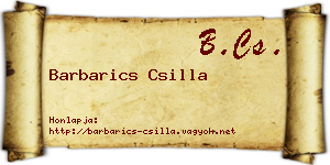 Barbarics Csilla névjegykártya