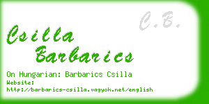 csilla barbarics business card